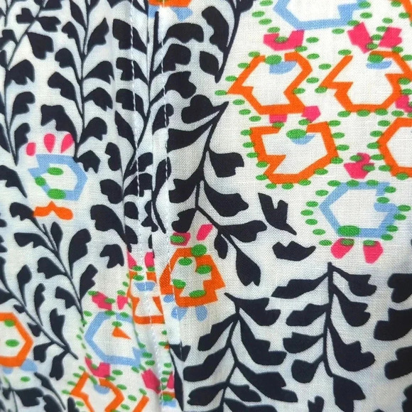 Tory Burch Alexiane Colorful Linen Tunic Women's Blouse - Picture 5 of 6